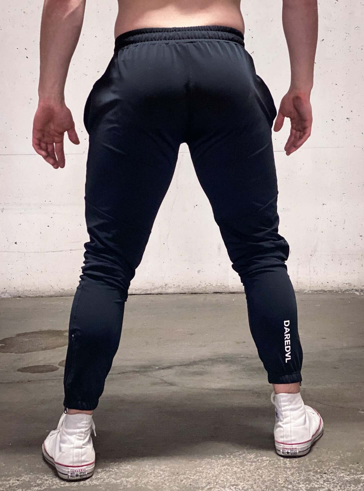 Black High-Impact Sports Jogger for Men - Back View