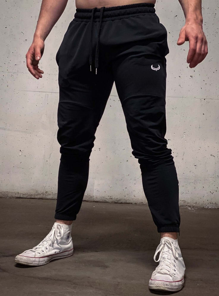 Black High-Impact Sports Jogger for Men - Front View